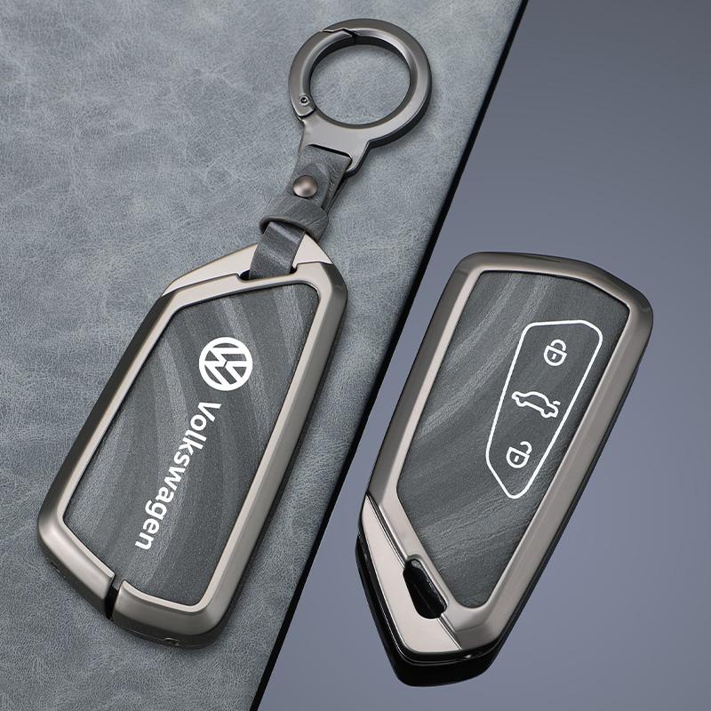 T25Zinc Alloy Car Smart Remote Key Case Cover Shell Holder For Volkswagen VW Atlas ID3 ID4 Golf GTI MK8 Key Protection Accessories