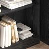 Bookshelf Black Oak Effect 80 x 24 x 109 cm Engineered Wood