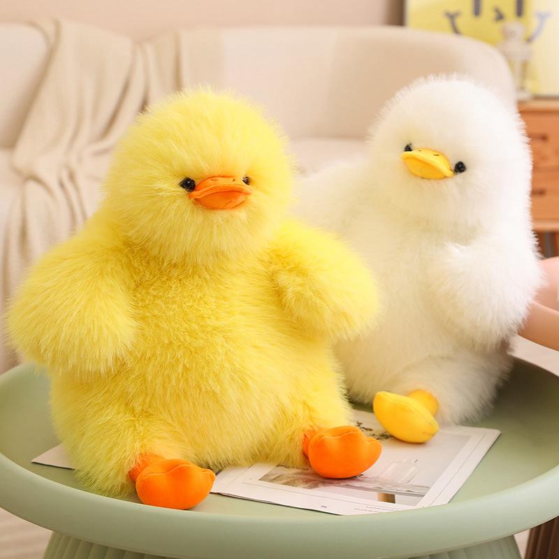 

Dundun Chubby Cartoon Duck Plush Toy - Cute Simulation Doll 40cm (0.35kg) жёлтый