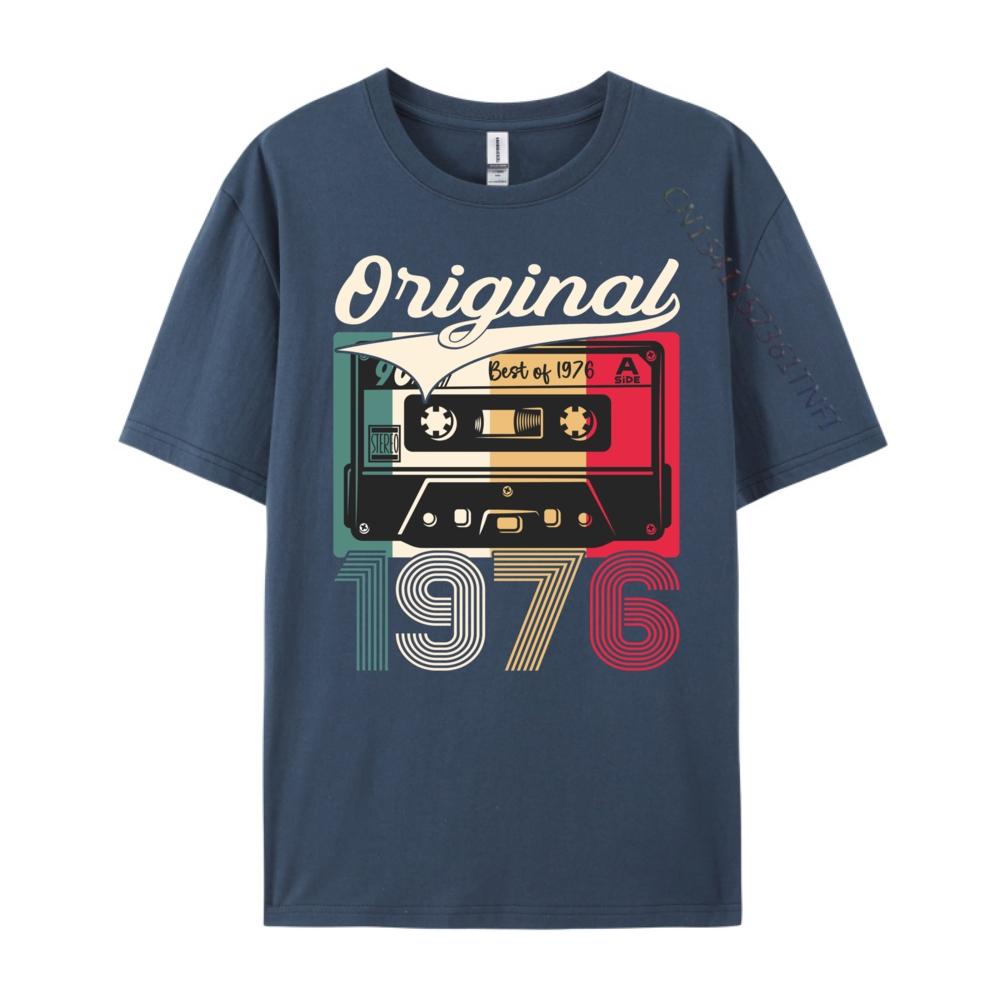 48th Birthday Man Woman 1976 Cassette Mens Shirts Graphic Tee Male Mens T Shirt Printing Luxury Brand Clothes