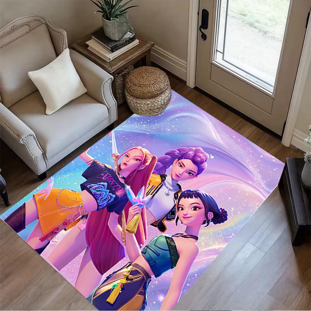 Neon Stars Dance Party Carpet Suitable for Game Room Bedrooms Kitchen Hallway Antislip Carpet Decorate Offices