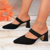 Fashion Shoes Female 2025 Closed Toe Women's Slippers Fashion Dress Slippers Women Pointed Toe High Heels Plus Size Women's Sandals