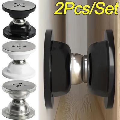 [Zestaw Stoperów do Drzwi] 2 szt./zestaw Zestaw Stoperów do Drzwi - Nie Wymaga Wiercenia, Odporny na Wstrząsy i Warunki Atmosferyczne, Przyssawka Podłogowa, Miękki Gumowy Magnes