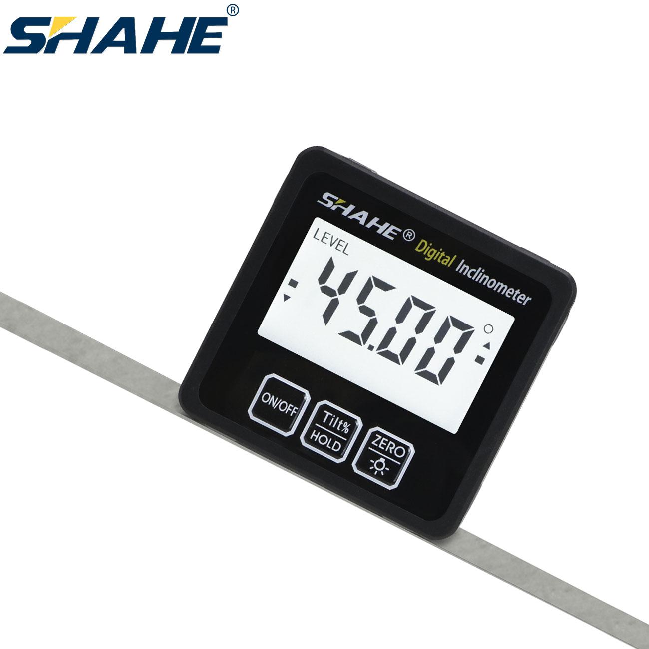 Shahe Mini Digital Protractor Magnetic Angle Inclinometer High Precision Digital Angle Gauge Digital Level Angle Finder SHAHE-5516-90