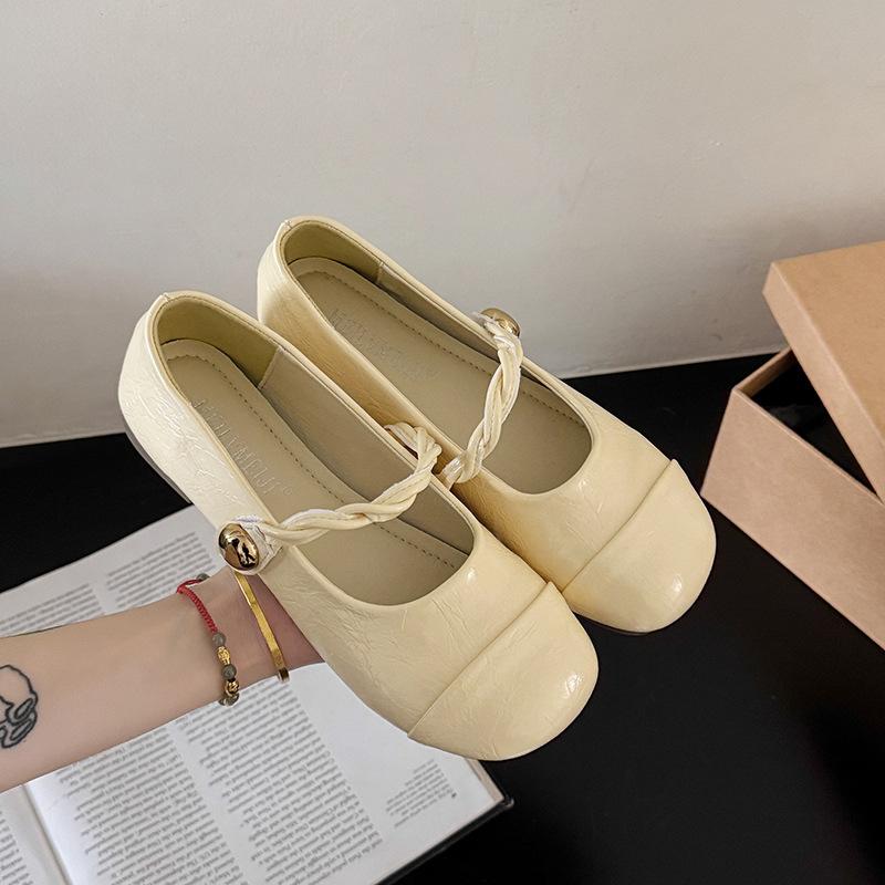 French Mary Jane Shoes Girl 2025 New Summer Fairy Wind Soft-soled Doudou Shoes with Skirt Shallow Mouth Flat-soled Single Shoes