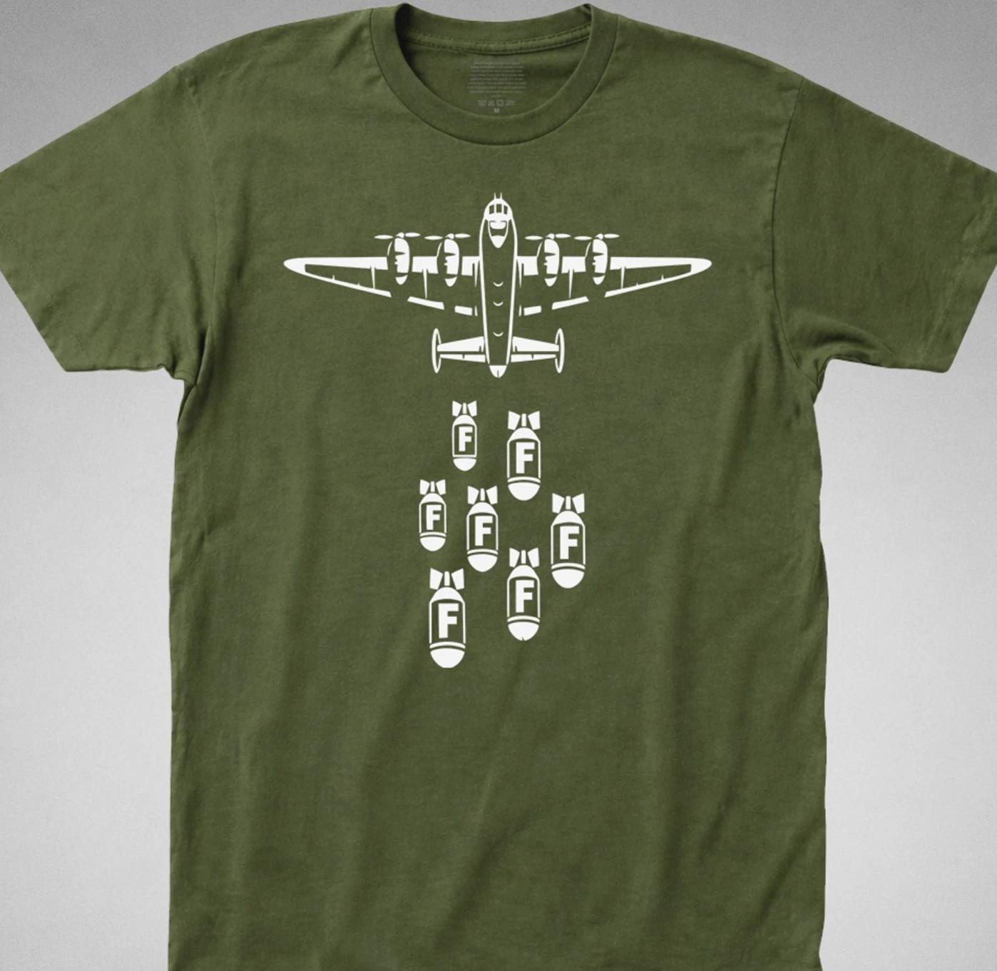 DROPPING F BOMBS T-Shirt funny airplane bomber military war airforce gift tee XXL