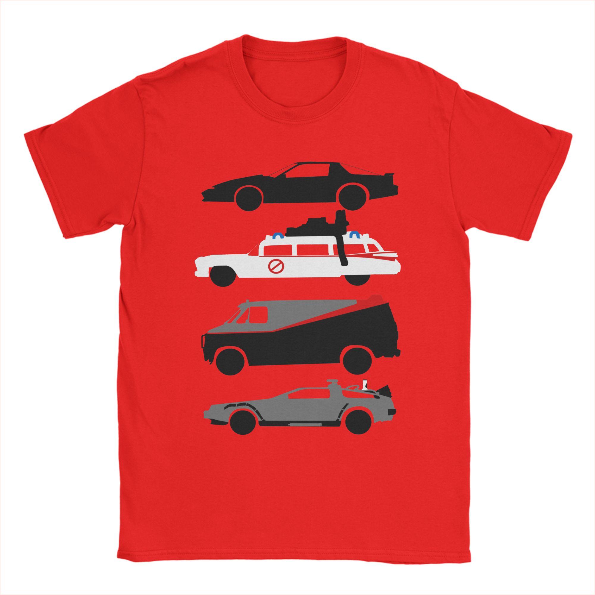 

Leisure Knight Rider Kitt Back To The Future Outatime The ATeam TShirt Men Cotton T Shirt Short Sleeve Tee Shirt Gift Idea S