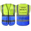 Custom Your Logo Workwear Vest Multi Pockets Construction Building Vests With Zipper Front Working Clothes For Women Men