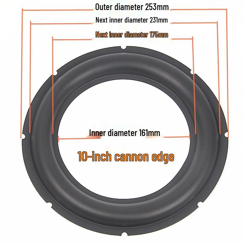 Rubber Edge Subwoofer & Mid-range Speaker: 6.5", 8", 10", 12" Edge Repair & Folding Ring