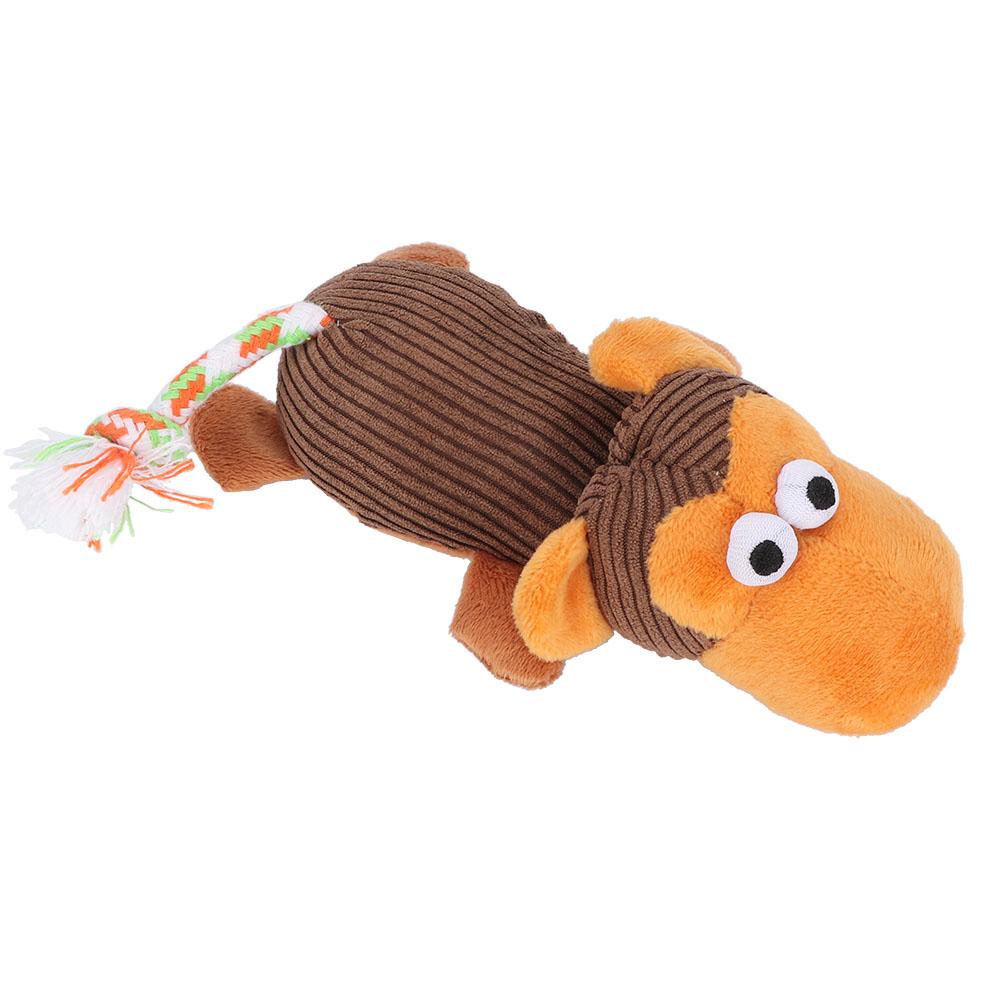 2PCS Set Pet Dog Squeak Chew Toy Soft Plush Duck Monkey Sound Toys