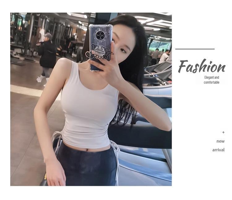 Vadderad Andningsbar Ärmlös Löpnings- & Yogaväst