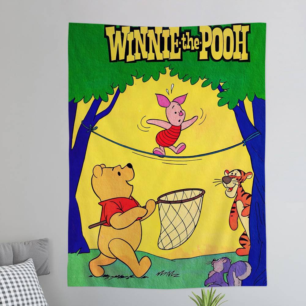 

Winnie Cute the Anime Pooh DIY Wall Tapestry Hanging Tarot Hippie Wall Rugs Dorm Home Decor 74x94cm(29x37in)