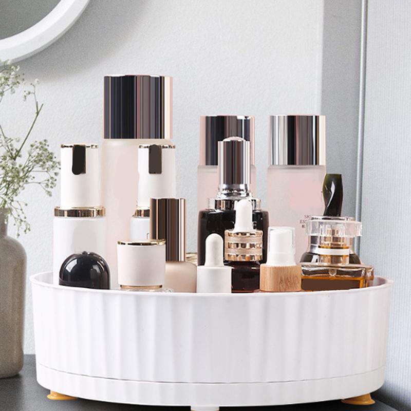 Multipurpose 360 Rotation Non-Skid Spice Rack Pantry Cabinet Turntable With Wide Base Storage Bin Fruit Cosmetics Storage Tray