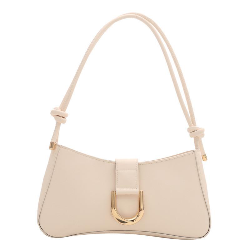 Stylish Minimalist Casual Single Shoulder Bag Underarm Bag With Contrast Stitching Elements