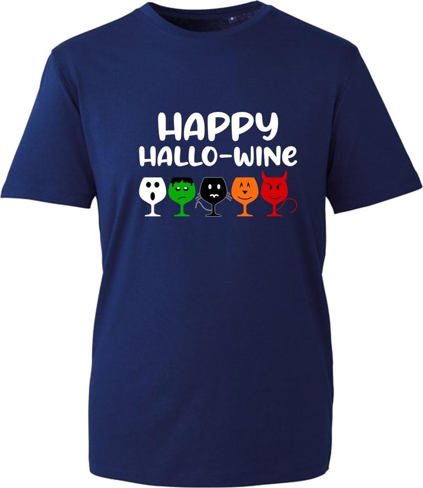 Happy HalloWine Halloween TShirt Funny Nightmare Party Drinking Wine Lover Top S