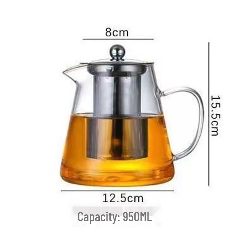 Changbaosen Glass Teapot with Stainless Steel Filter