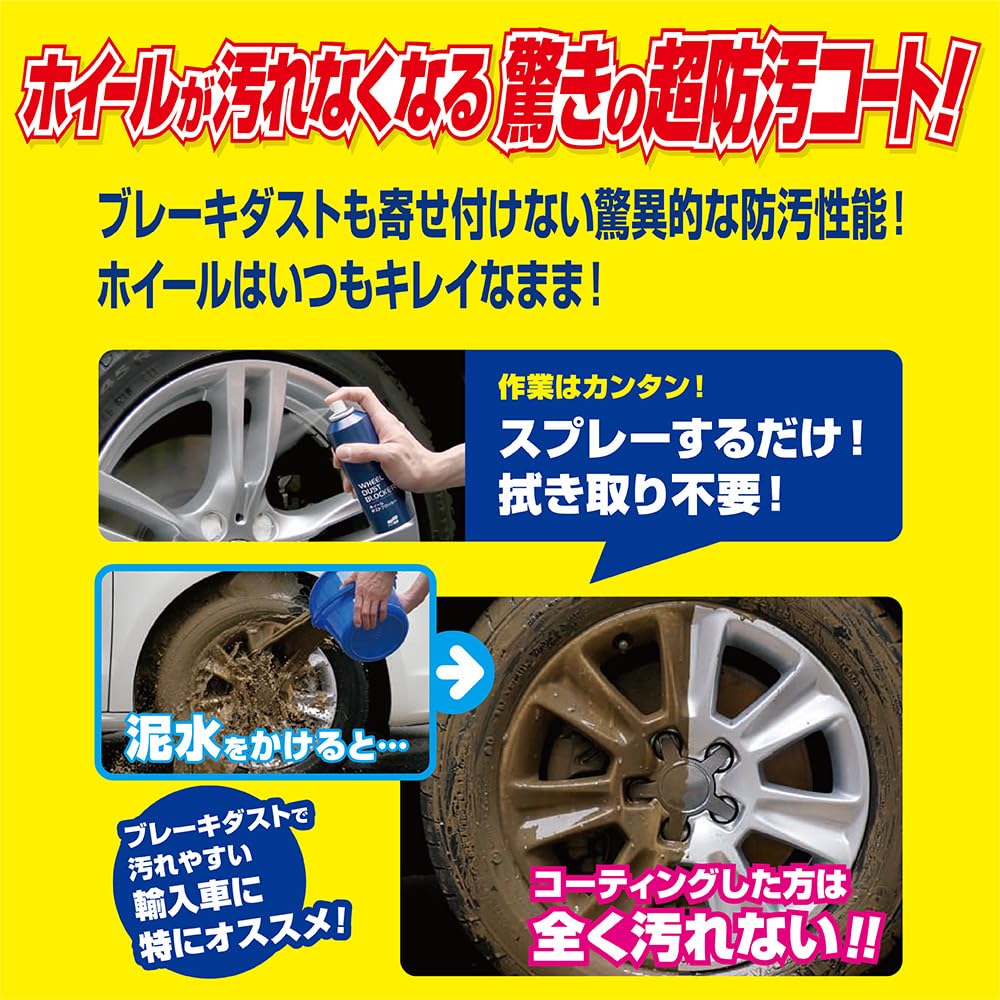 Soft 99 02076 Underarm , Wheel Dust Blocker, Prevents Dirt from Automotive Aluminum Wheels