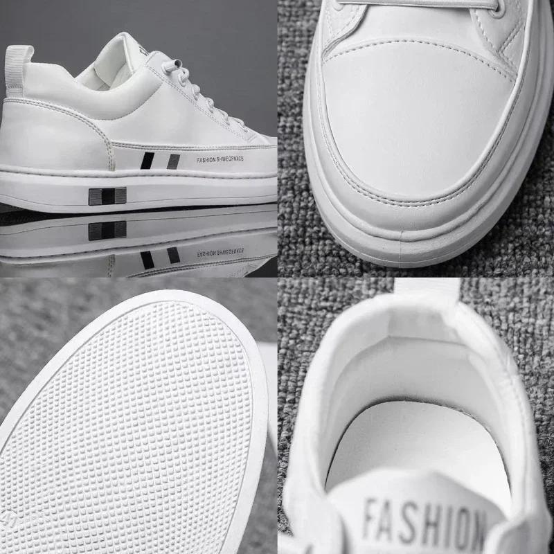 Fashion New Men's Sports Casual Shoes for Men Low-top White Shoes Lace-up Comfortable Mens Sneakers White Tenis Shoes Zapatillas Hombre