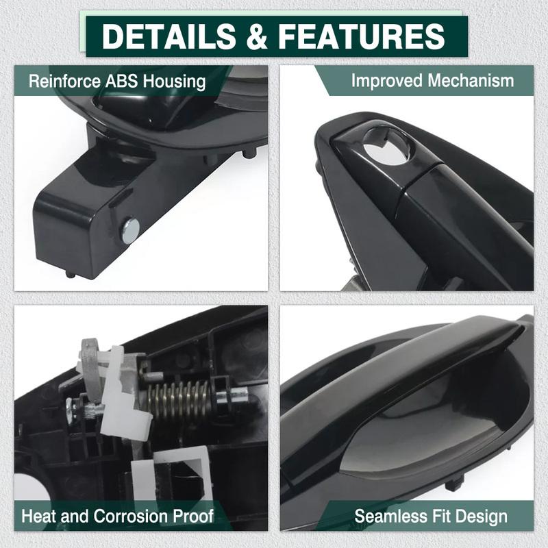 Exterior Outside Door Handle Catch Left/Right for Hyundai Tiburon Coupe 2003 2004 2005 2006 2007 2008 82660-2C000 82650-2C000