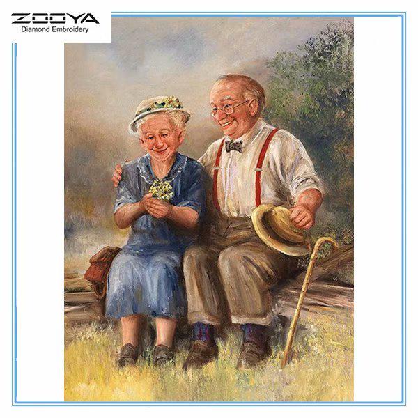

ZOOYA DIY 5D Алмазная картина Вышивка Полный дрель Алмазная мозаика Старый любовник Вышивка крестом Домашний декор
