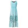 Women's Casual Comfortable Floral Print Sleeveless Cotton Pocket Dress
