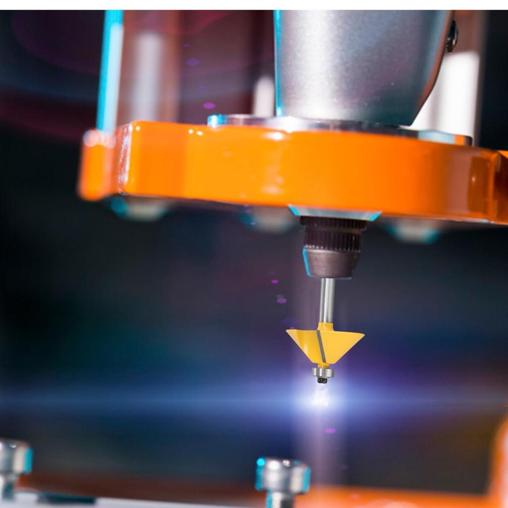 8mm Shank 45 Degree Chamfer & Bevel Edging Router Bit Cutting End Mill