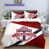 Toronto Football Club Pattern Bedding Quilt Set  Home Decoration  Gift (1 * duvet cover + 2 * pillowcase  without core)