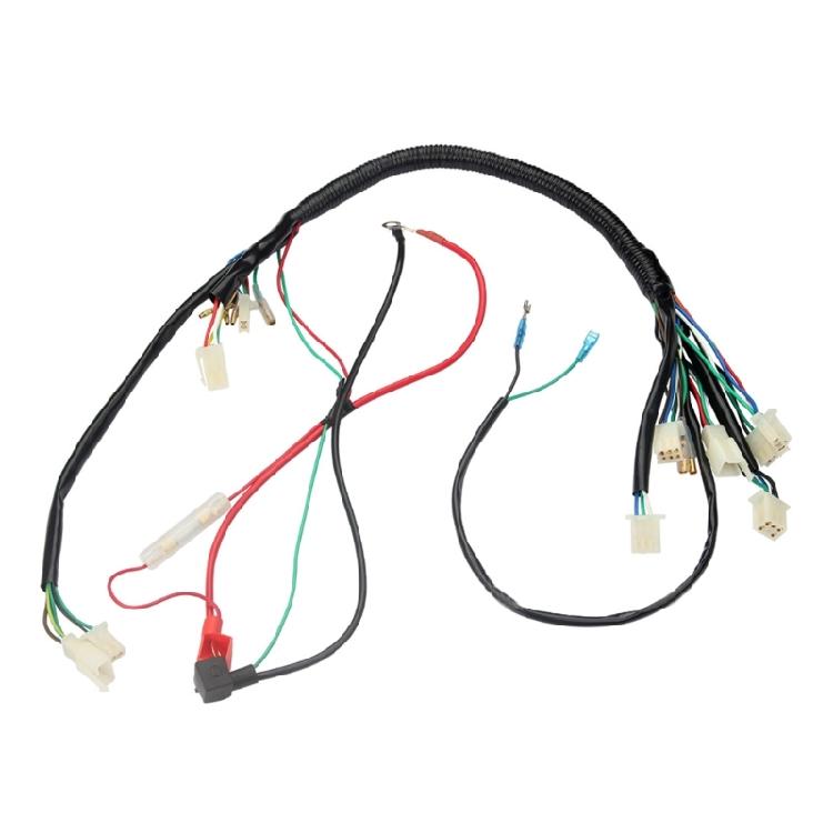 Wiring Harness LoomCDI Ignitions Coils SparkPlug Key Switch for 50-125cc ATV