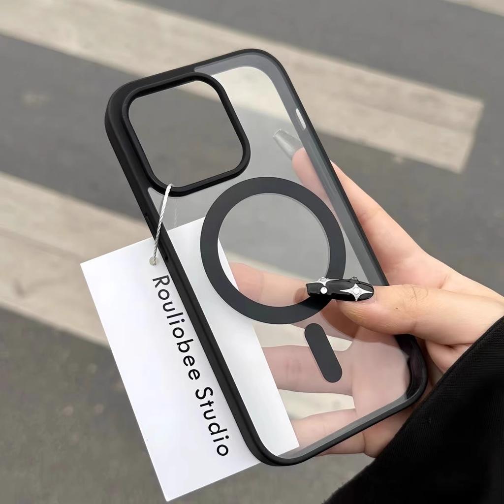 Acrylic Candy Color Magnetic Phone Case For iPhone 18 17 16 15 14 13 12 Pro Max 16 15 14 Plus 17 Air Matte SIlicone Clear Cover