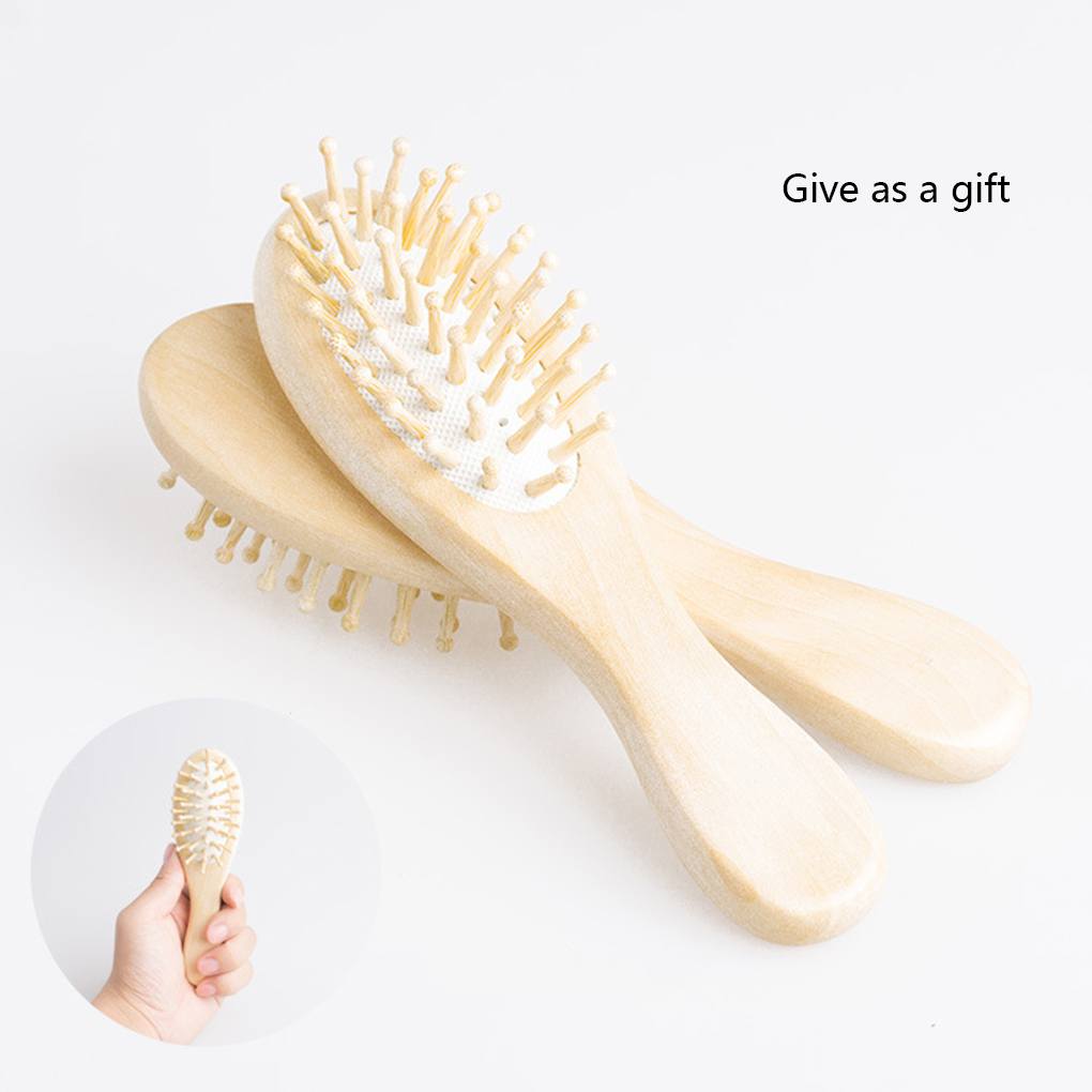 Buy Massage Comb Wooden Round Point Head Massager Portable Massaging ...
