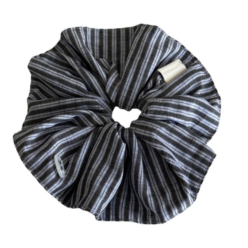 

Adjustable Elastic Bowknot Hair Band Blue Striped Scrunchie Fashion Hair Accessory For Daily Use Wrist Decoration Gift