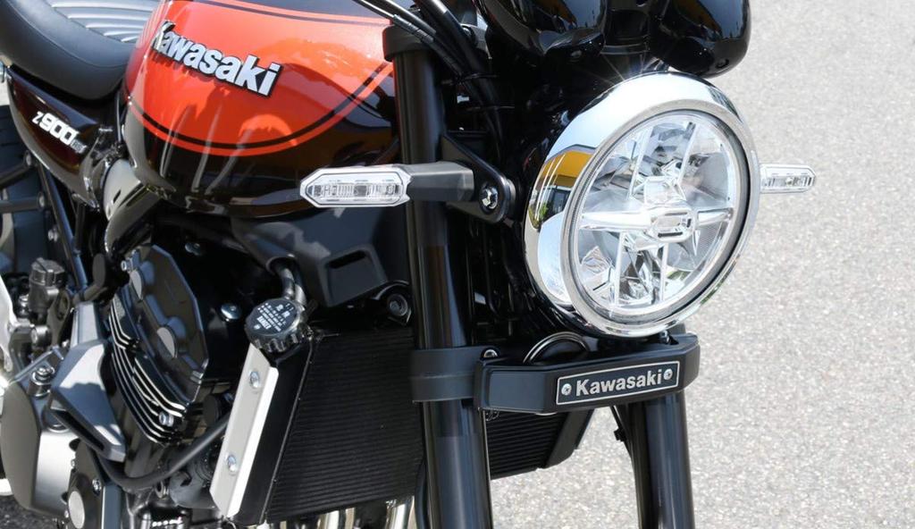 PMC Stem Emblem Set Z900RS Kawasaki Lowercase Mounting Stay Included Black 189-1026