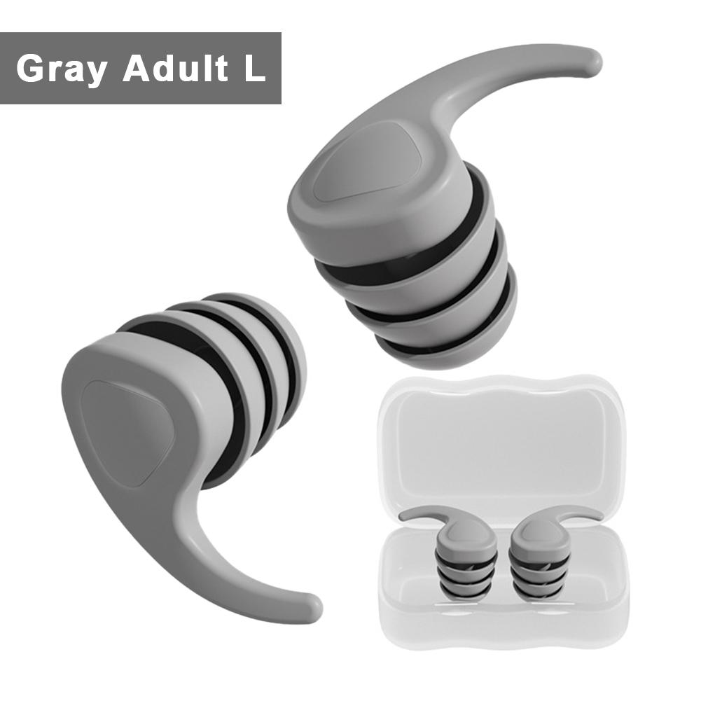 Three Layers Silicone Noise Reduction Earplugs Waterproof Swimming Ear Plug Soft Comfortable Sound Insulation Sleeping Earplugs