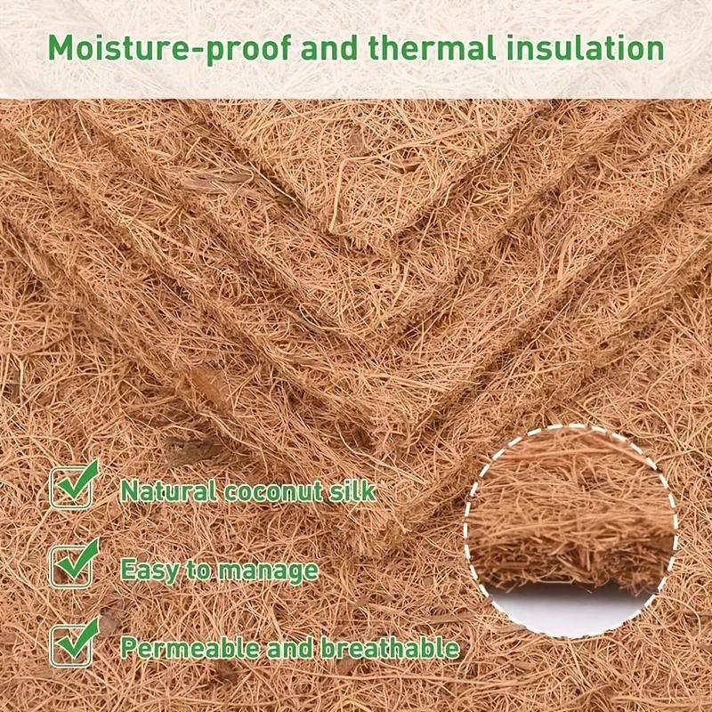 Eco-Friendly Coconut Coir & Palm Fiber Chicken Nesting Pads - Reusable Hens Bedding Mats for Egg Laying, Durable Poultry Coop