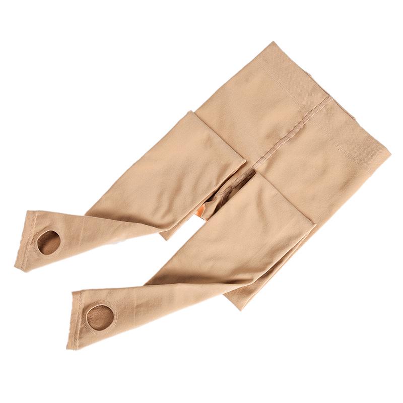 Women's Nude Thin Fleece Slimming Leggings for Fall/Winter, Warm Tights for a Bare-Leg Look