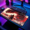 Large Gaming Samurai Design Mouse Pad Desk Mat Non Slip Rubber Base For Gamer PC Laptop Keyboard Office Computer Desk Protector