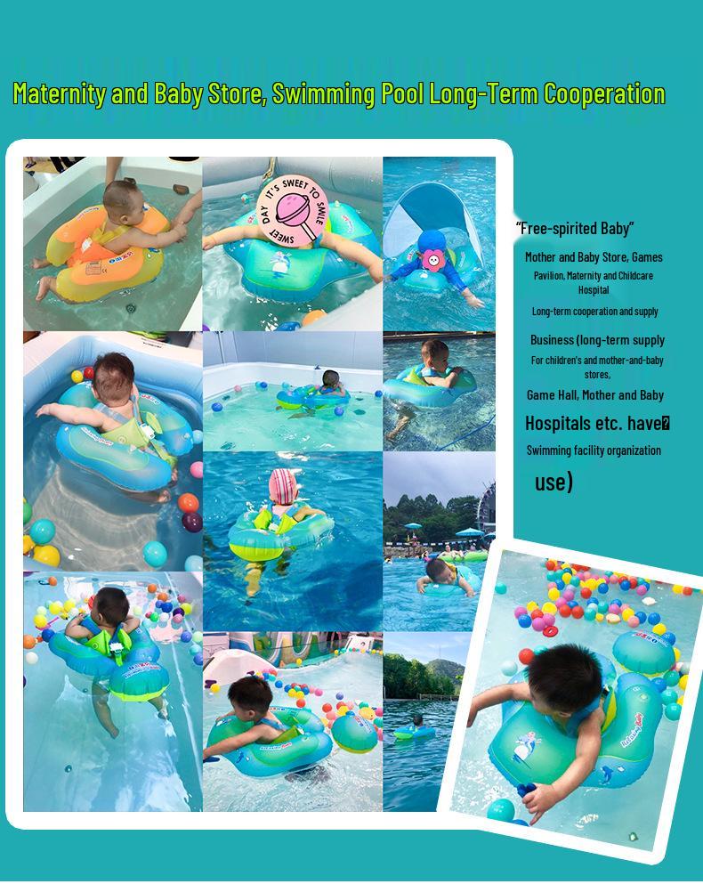 Anti-Flip Baby Swimming Ring: Armpit Floater for 0-3 Year Olds