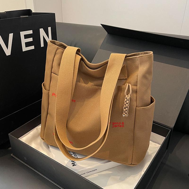 

Модная повседневная холщовая сумка с мультяшной буквой, универсальная сумка-тоут, сумка для бенто