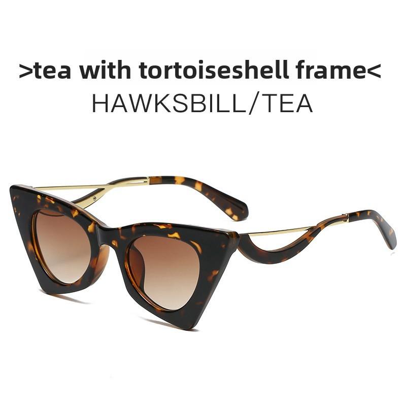 Fashion Cat Eye Sunglasses With Uv400 Protection For Summer Travel And Parties