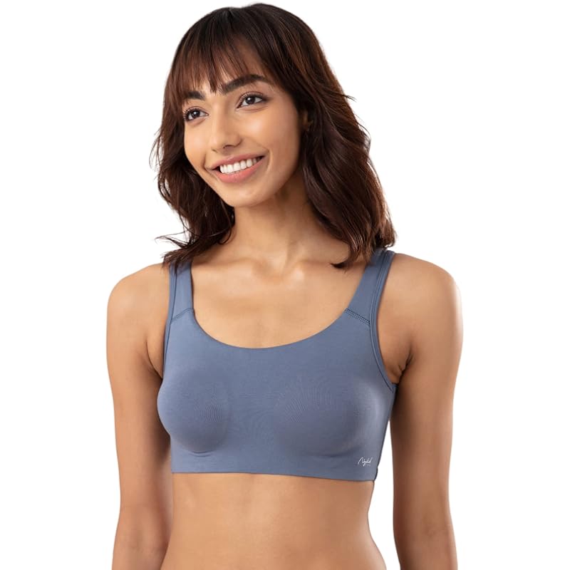 NYKD Soft Cup Easy Peasy Slip On Everyday Bra for Women, Wireless, Full Coverage, Support Shaper, Non Padded Sports Bra