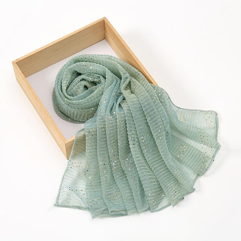 Glitter Women Hijabs With Rhinestone Islamic Sequins Long Shawl Head Scarf Female Full Cover Wrap Hijab Plain Muslim Headscarf