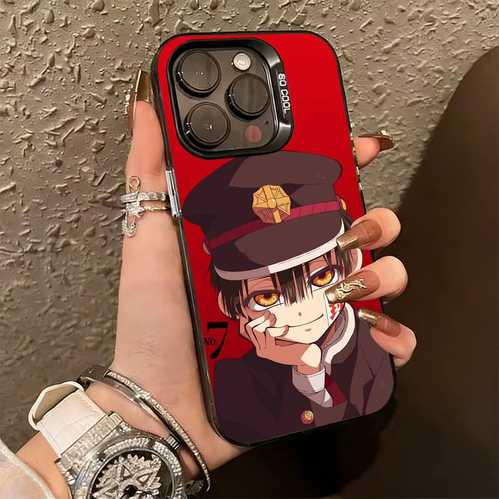 Toilet-Bound Hanako-kun Cute Phone Case For iPhone 17,16,15,14,13,12,11 Plus,Pro Max,XS,Colorful Silver Phone case Funda Cover