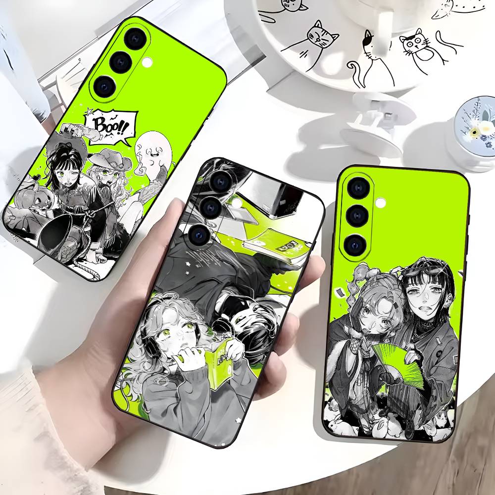 A-Aya Osawa Mitsuki Koga MitsuAya Soft Black Phone Case for Samsung Galaxy A73/A72/A71/A70/A53/A52/A51