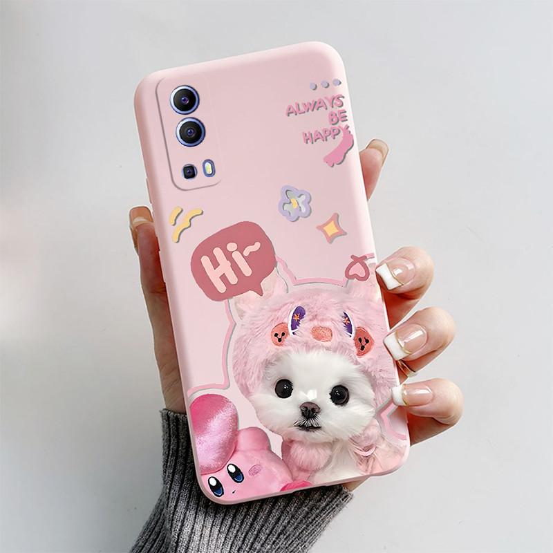 For Vivo Y72 5G Y52 5G Y75s 5G Phone Mask Back Cover 2024 Fashion Butterfly Astronaut Coque Capas For Vivo V2041 2053 Soft Case