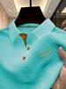 Cămăși Polo de Golf Casual de Afaceri pentru Bărbați - Blocuri de Culoare, Mânecă Scurtă, Guler Ridicat, Tricou de Lucru, Modă de Vară