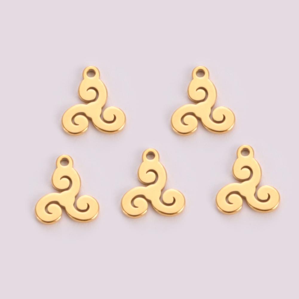 Teamer 5pcs Star of David Triskele Cross Charms for Necklace Bracelet Making Stainless Steel Pendant DIY Jewelry Findings Wicca