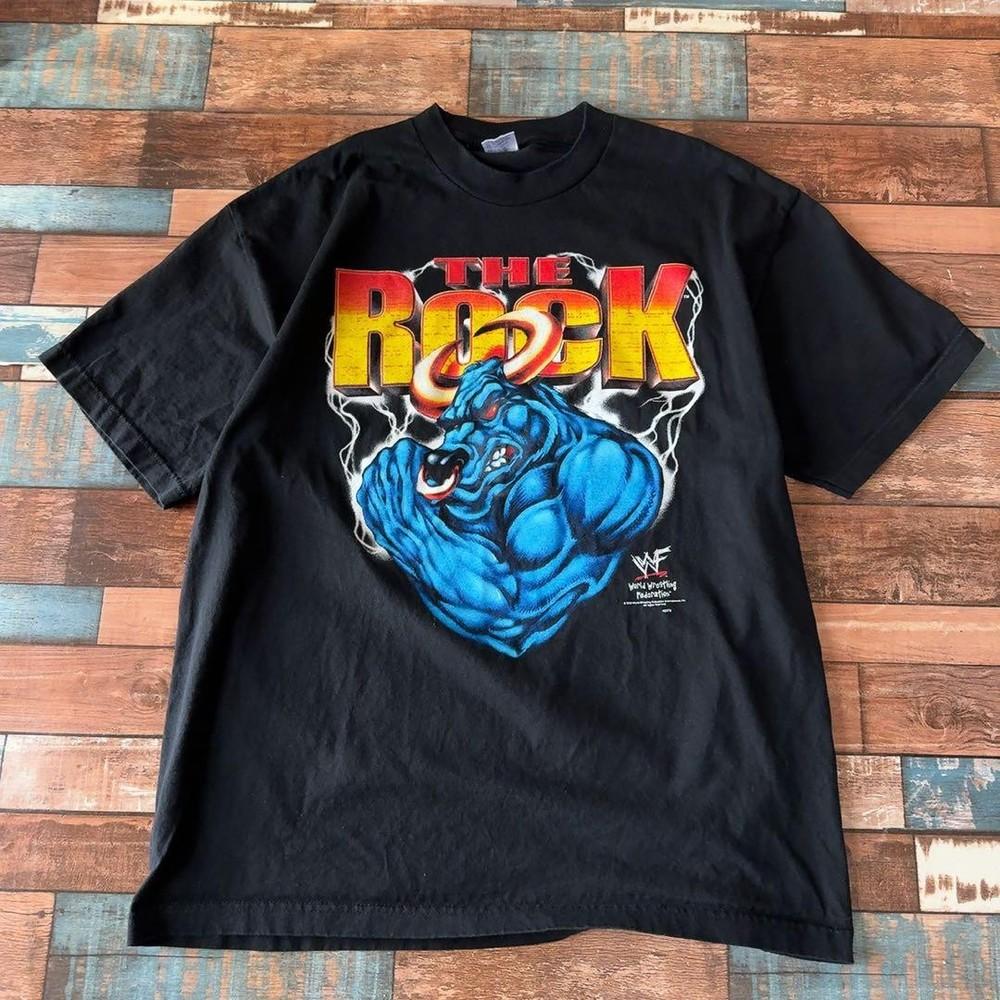 

Remake The Rock Retro style Unisex Black T shirt Men Women Reprint Unisex T-Shirt XXXXL