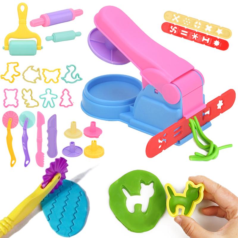 Clay Modeling Accessories Creative 3D Plasticine Mold Diy Play Dough Noodle Tool Kit Plastic Set Knife Mold Kids Educational Toy