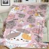 1Pc Cats, Paws Print Flannel Blanket, High quality Digital Printing, Comfortable for All Seasons, Home DecorGifts821027