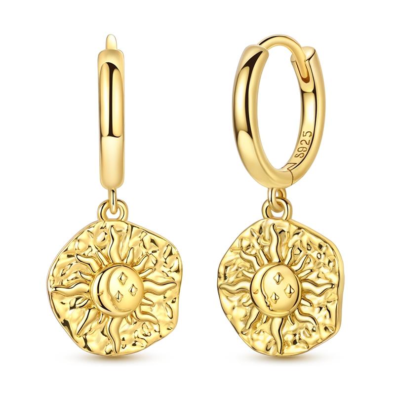 

Hoops Earring Copper Dolphin Heart Star Moon Sun Celtic Knot Earring For Women Girls Party Birthday Fashion Jewelry